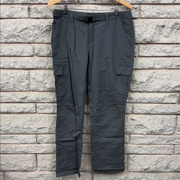 Columbia Pants - Columbia Gray Cargo Pants with Adjustable Waistband and Straight Leg